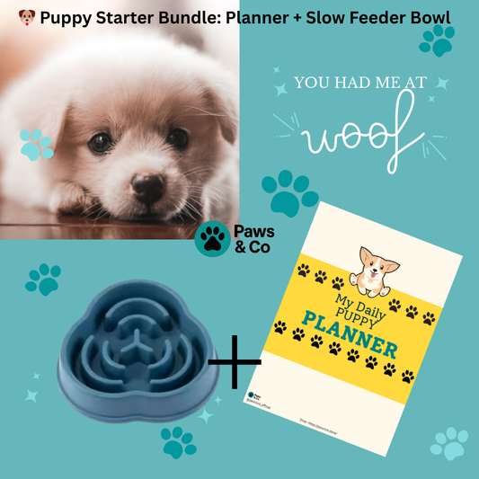 Puppy Starter Bundle: Planner + Slow Feeder Bowl